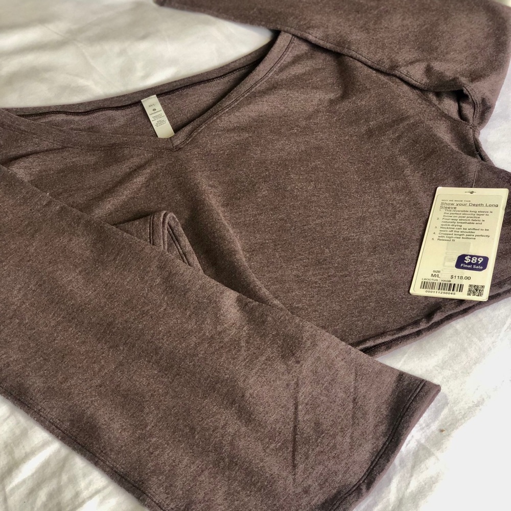 lululemon | show your depth long sleeve